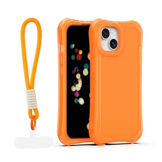 iPhone 15 GIGAPACK Szilikon telefonvédő ütésállóság, műanyag hátlap + kézpánt, NARANCSSÁRGA