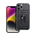 iPhone 15 Gigapack Defender szilikon telefonvédő ütésállóság, kameravédő, FEKETE