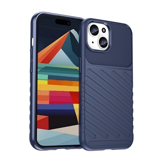 iPhone 15 Gigapack szilikon telefonvédő ütésállóság, dombor minta, SÖTÉTKÉK