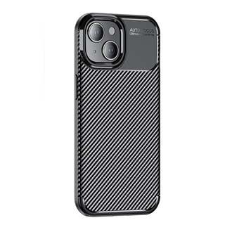iPhone 15 Gigapack szilikon telefonvédő ütésállóság, karbon minta, FEKETE