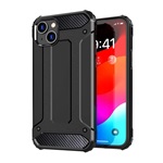 iPhone 15 Plus Gigapack Defender szilikon telefonvédő ütésállóság, fémhatás, FEKETE