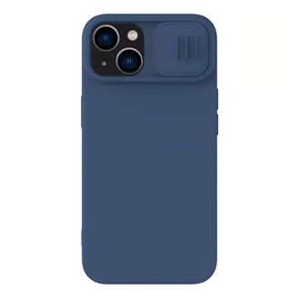 iPhone 15 Plus NILLKIN CAMSHIELD SILKY szilikon telefonvédő matt, környezetbarát, SÖTÉTKÉK
