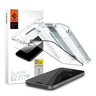 iPhone 15 Plus SPIGEN EZ FIT képernyővédő üveg 2.5D, 9H, ÁTLÁTSZÓ