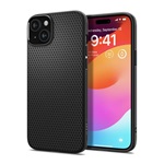 iPhone 15 Plus SPIGEN LIQUID AIR szilikon telefonvédő ütésállóság, rombusz, FEKETE