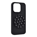 iPhone 15 Pro GIGAPACK Szilikon telefonvédő matt, tapadókorong, FEKETE