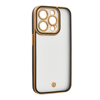 iPhone 15 Pro GIGAPACK Szilikon telefonvédő ütésállóság, kameravédő, ARANY/FEKETE