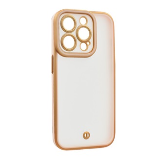 iPhone 15 Pro GIGAPACK Szilikon telefonvédő ütésállóság, kameravédő, ARANY/RÓZSASZÍN