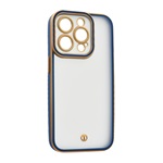 iPhone 15 Pro GIGAPACK Szilikon telefonvédő ütésállóság, kameravédő, ARANY/SÖTÉTKÉK