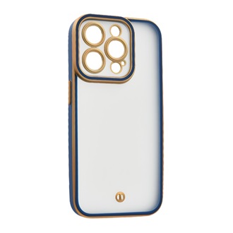 iPhone 15 Pro GIGAPACK Szilikon telefonvédő ütésállóság, kameravédő, ARANY/SÖTÉTKÉK