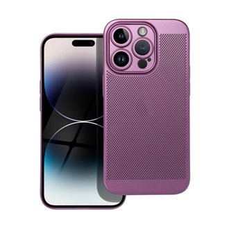 iPhone 15 Pro Gigapack műanyag telefonvédő légáteresztő, kameravédő, LILA