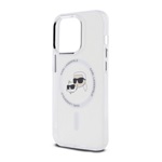 iPhone 15 Pro KARL LAGERFELD IML K&CH HEADS METAL FRAME MAGSAFE szilikon telefonvédő ütésállóság, MagSafe, ÁTLÁTSZÓ
