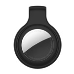 iPhone 15 Pro Max Gigapack Szilikon tok övre csiptethető FEKETE Apple AirTag