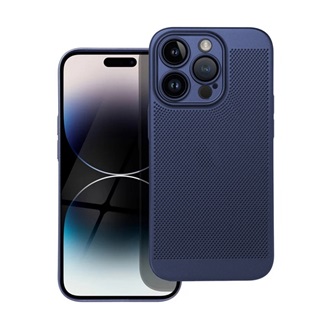 iPhone 15 Pro Max Gigapack műanyag telefonvédő légáteresztő, kameravédő, SÖTÉTKÉK