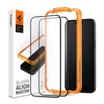 iPhone 15 Pro Max SPIGEN ALM FC képernyővédő üveg 2db 2.5D, színkiemelés, ÁTLÁTSZÓ