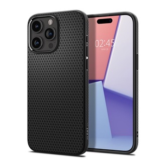 iPhone 15 Pro Max SPIGEN LIQUID AIR szilikon telefonvédő ütésállóság, rombusz, FEKETE