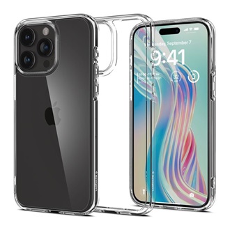 iPhone 15 Pro Max SPIGEN ULTRA HYBRID műanyag telefonvédő ütésállóság, légpárnás keret, ÁTLÁTSZÓ