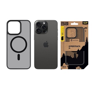 iPhone 15 Pro Max TACTICAL MAGFORCE HYPERSTEALTH szilikon telefonvédő ütésállóság, MagSafe, FEKETE