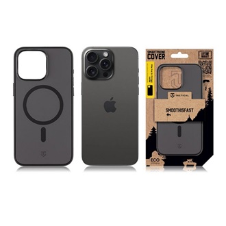 iPhone 15 Pro Max TACTICAL MAGFORCE SMOOTHISFAST szilikon telefonvédő ütésállóság, MagSafe, FEKETE