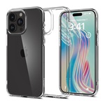 iPhone 15 Pro SPIGEN CRYSTAL HYBRID szilikon telefonvédő ütésállóság, műanyag keret, ÁTLÁTSZÓ