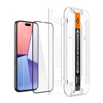 iPhone 15 Pro SPIGEN EZ FIT HD képernyővédő üveg 2.5D, 9H + segédkeret, FEKETE