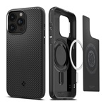 iPhone 15 Pro SPIGEN MAG ARMOR műanyag telefonvédő ütésállóság, csíkos, FEKETE