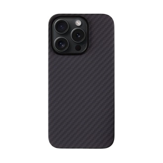 iPhone 15 Pro TACTICAL MAGFORCE ARAMID szilikon telefonvédő ultravékony, karbon minta, FEKETE
