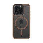 iPhone 15 Pro TACTICAL MAGFORCE HYPERSTEALTH SIKA szilikon telefonvédő ütésállóság, topográfiai minta, SÖTÉTBARNA