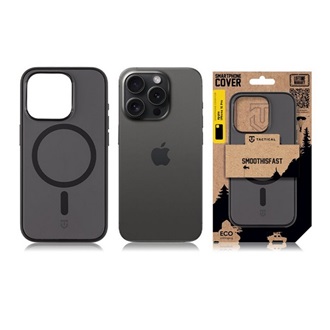 iPhone 15 Pro TACTICAL MAGFORCE SMOOTHISFAST szilikon telefonvédő ütésállóság, MagSafe, FEKETE