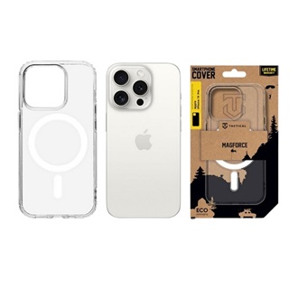 iPhone 15 Pro TACTICAL MAGFORCE szilikon telefonvédő ütésállóság, MagSafe, ÁTLÁTSZÓ