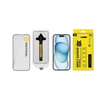 iPhone 15 TACTICAL IMPACT BARRIER FOR ROOKIES képernyővédő üveg 5D, 9H + segédkeret, FEKETE