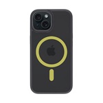 iPhone 15 TACTICAL MAGFORCE HYPERSTEALTH 2.0 szilikon telefonvédő ütésállóság, MagSafe, FEKETE/CITROMSÁRGA