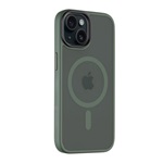 iPhone 15 TACTICAL MAGFORCE HYPERSTEALTH szilikon telefonvédő ütésállóság, MagSafe, SÖTÉTZÖLD