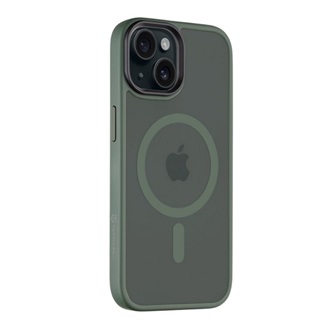 iPhone 15 TACTICAL MAGFORCE HYPERSTEALTH szilikon telefonvédő ütésállóság, MagSafe, SÖTÉTZÖLD