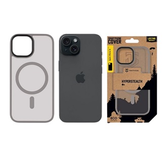 iPhone 15 TACTICAL MAGFORCE HYPERSTEALTH szilikon telefonvédő ütésállóság, MagSafe, VILÁGOSSZÜRKE
