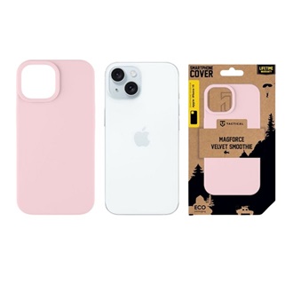 iPhone 15 TACTICAL MAGFORCE VELVET SMOOTHIE szilikon telefonvédő ütésállóság, MagSafe, RÓZSASZÍN