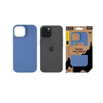 iPhone 15 TACTICAL MAGFORCE VELVET SMOOTHIE szilikon telefonvédő ütésállóság, MagSafe, SÖTÉTKÉK