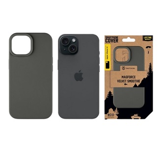 iPhone 15 TACTICAL MAGFORCE VELVET SMOOTHIE szilikon telefonvédő ütésállóság, MagSafe, SÖTÉTSZÜRKE