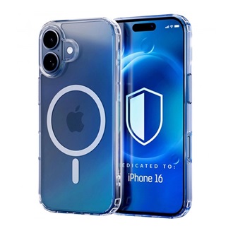 iPhone 16 5G Gigapack Szilikon telefonvédő ütésállóság, MagSafe, ÁTLÁTSZÓ