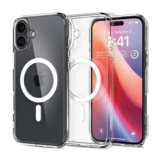 iPhone 16 5G SPIGEN CRYSTAL HYBRID szilikon telefonvédő ütésállóság, MagSafe, ÁTLÁTSZÓ