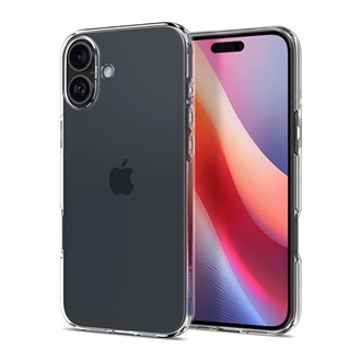 iPhone 16 5G SPIGEN LIQUID CRYSTAL szilikon telefonvédő ütésállóság, légpárnás sarok, ÁTLÁTSZÓ