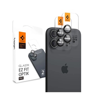 iPhone 16 5G SPIGEN OPTIK PRO kameravédő üveg 2db 9H, csak lencse, FEKETE