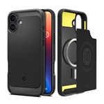 iPhone 16 5G SPIGEN RUGGED ARMOR szilikon telefonvédő ütésállóság, MagSafe, FEKETE