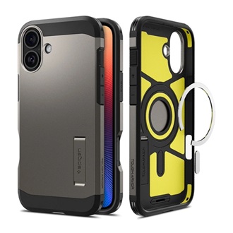 iPhone 16 5G SPIGEN TOUGH ARMOR MAG műanyag telefonvédő ütésállóság, MagSafe, SÖTÉTSZÜRKE