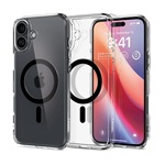 iPhone 16 5G SPIGEN ULTRA HYBRID MAG műanyag telefonvédő ütésállóság, MagSafe, FEKETE