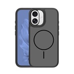 iPhone 16 GIGAPACK Szilikon telefonvédő műanyag hátlap, MagSafe, FEKETE