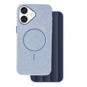 iPhone 16 GIGAPACK Szilikon telefonvédő műanyag hátlap, csillogó, VILÁGOSKÉK