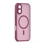 iPhone 16 GIGAPACK Szilikon telefonvédő ütésállóság, MagSafe, BORDÓ
