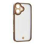 iPhone 16 GIGAPACK Szilikon telefonvédő ütésállóság, kameravédő, ARANY/FEKETE