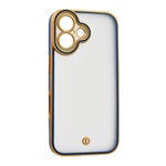 iPhone 16 GIGAPACK Szilikon telefonvédő ütésállóság, kameravédő, ARANY/SÖTÉTKÉK