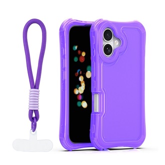 iPhone 16 GIGAPACK Szilikon telefonvédő ütésállóság, műanyag hátlap + kézpánt, LILA
